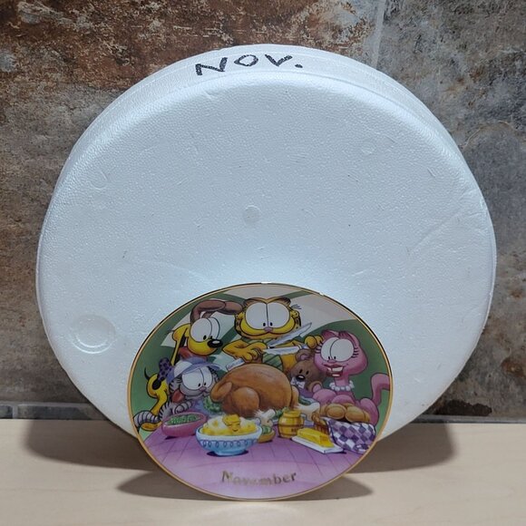 Garfield Calendar November Plate Jim Davis Plate No A 1444 Danbury Mint - Picture 3 of 14